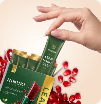 Sachet stik jeli Hinuki Korea dengan jeli serat delima
